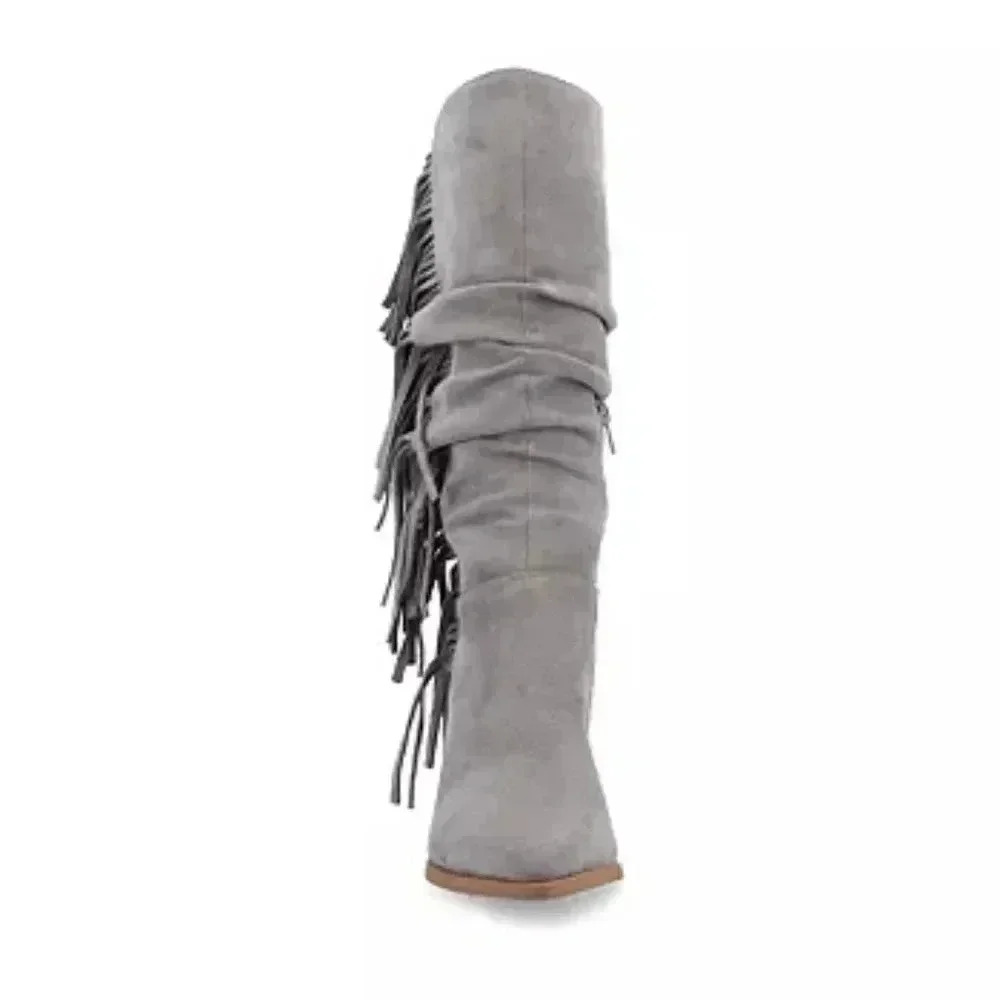 Hartly Women's Stacked Heel Dress Boots from the Journee Collection 7.5 - Picture 5 of 6